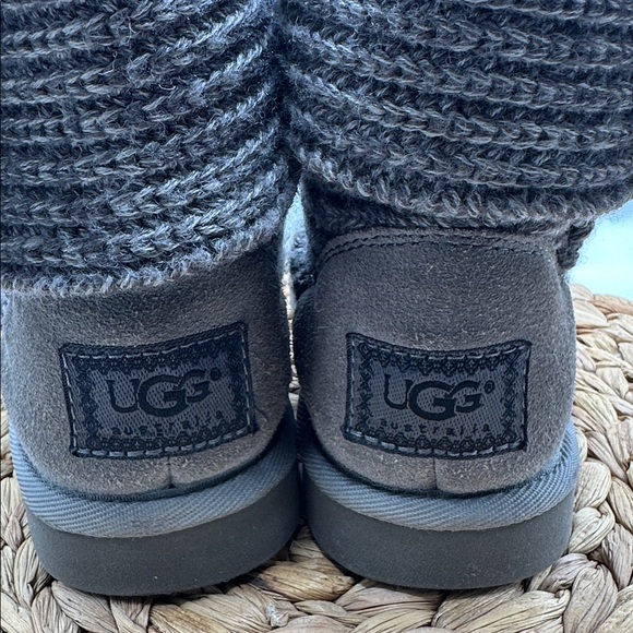 UGG Charcoal Cable Knit Button Boots - Picture 6 of 8